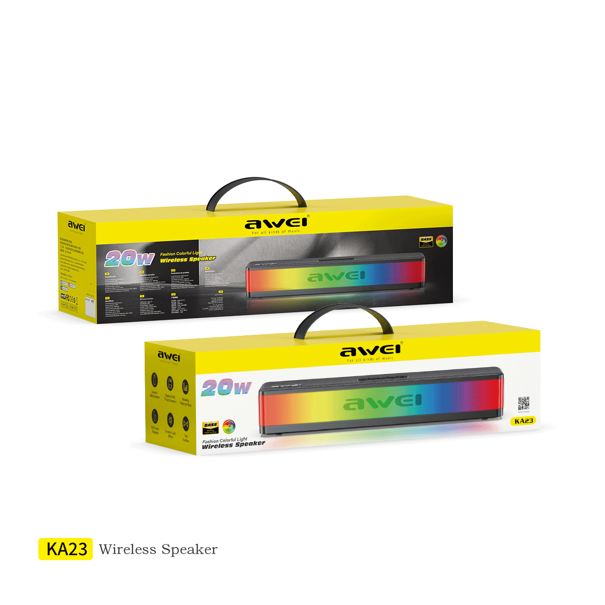 Awei KA23 扬声器（RGB 灯光，台式机，沉浸式 360）