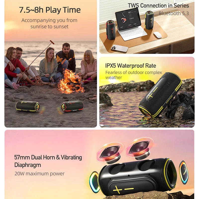 AWEI KA5 扬声器（双喇叭环绕，TWS）