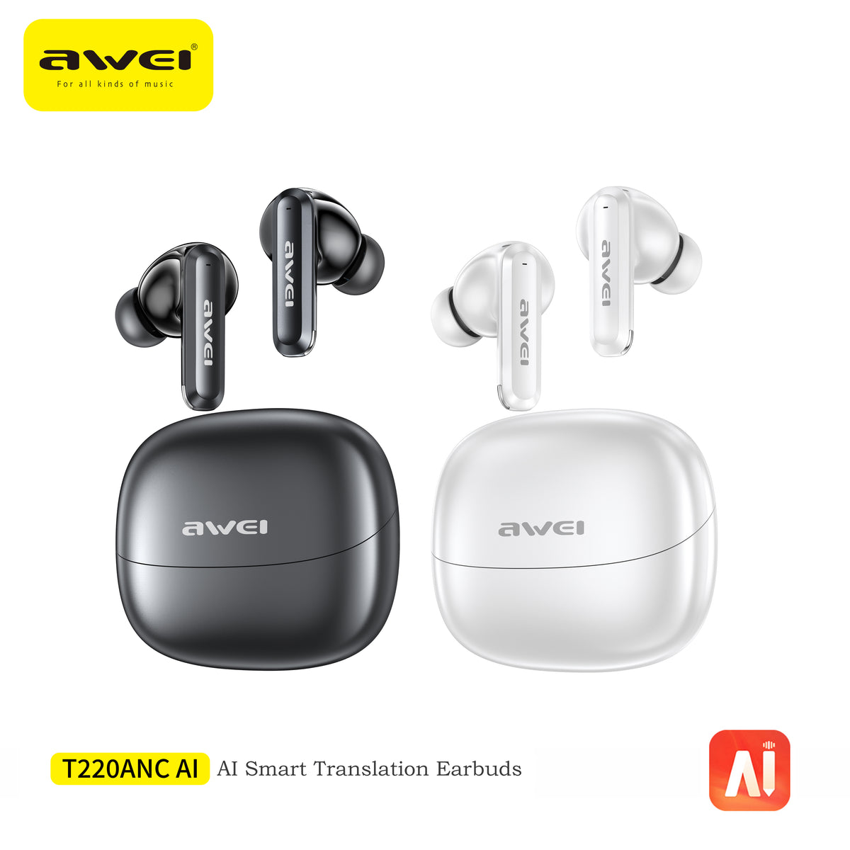 Awei T220 主动降噪耳机（Al Library，主动降噪，双模）